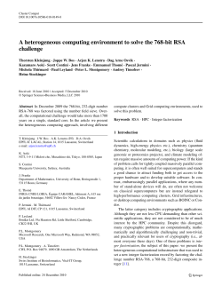 A heterogeneous computing environment to solve the