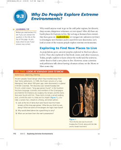 Why Do People Explore Extreme Environments?