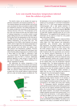 Low core-mantle boundary temperature inferred from the - SPring-8
