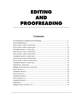 editing and proofreading
