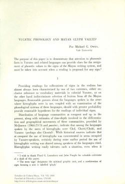 facts in Yucatec and related languages can provide clues