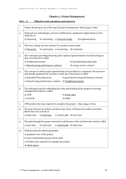 project management - Bureau of Energy Efficiency