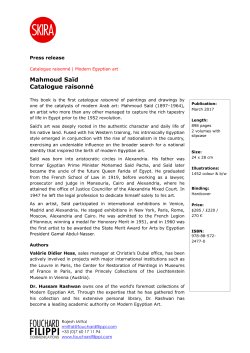 Mahmoud Sa&iuml;d Catalogue raisonn&eacute;