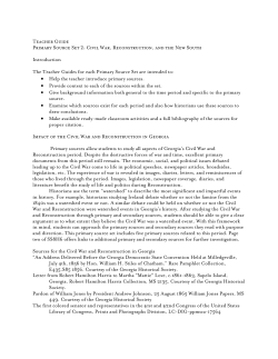 Teacher Guide - Opening America`s Archives