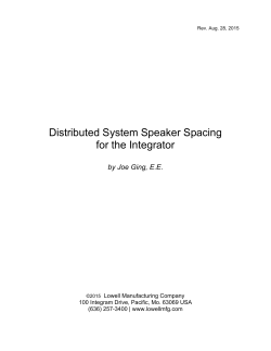 Distributed System Speaker Spacing for the Integrator