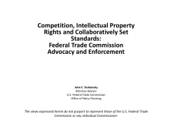 Federal Trade Commission Advocacy and