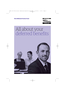 All about your deferred benefits