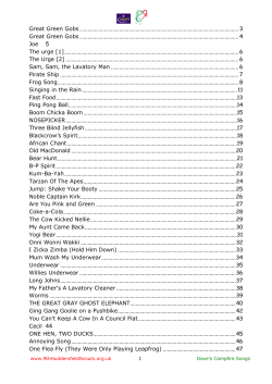 Dave`s Songbook - 9th Huddersfield Scout Group