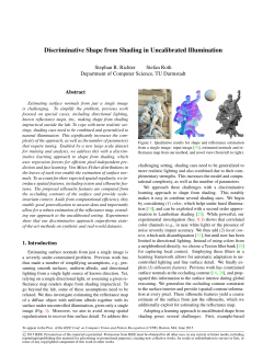 Discriminative Shape from Shading in Uncalibrated Illumination