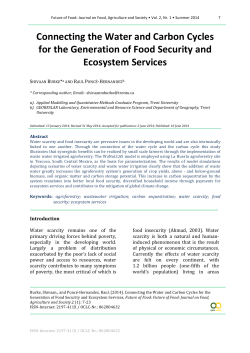 Connecting the Water and Carbon Cycles for the