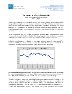 The Impact of a Brexit from the EU