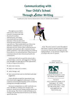 Communicating with Your Child`s School Through Aetter Writing
