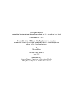 Starving for Attention: Legitimizing Northern Ireland`s Prison Hunger