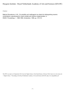 On solubility and meltingpoint as criteria for distinguishing racemic