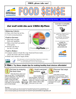 Eat well with the new USDA MyPlate