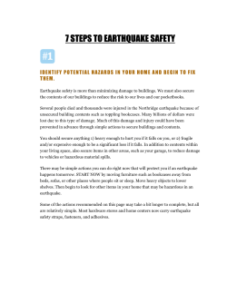 7 steps to earthquake safety