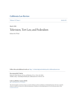 Television, Tort Law, and Federalism