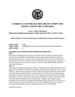 curriculum for bachelor of computer