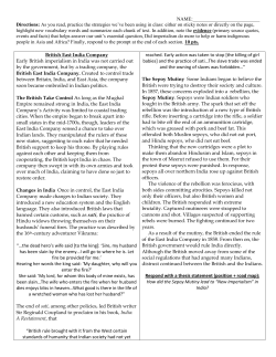 Directions: As you read, practice the strategies we`ve been using in