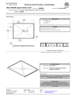 TECHNICAL SPECIFICATIONS - SHOWER/BASE