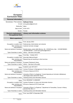 Europass Curriculum Vitae