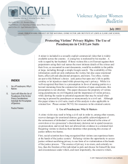 Protecting Victims` Privacy Rights