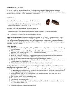 AP Bio Lab &ndash; Animal Behavior