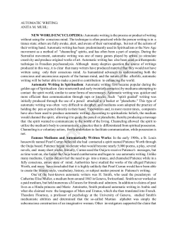 AUTOMATIC WRITING: ANITA M. MUHL: NEW