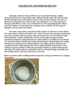 chlorates and perchlorates