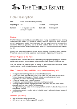 Role Description - The Third Estate