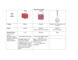 Phases of matter notes chart