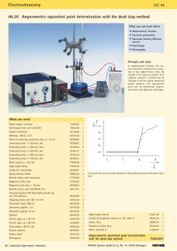 06.20 Amperometric equivalent point determination with the dead