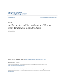 An Exploration and Reconsideration of Normal Body Temperature in