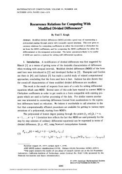 Modified Divided Differences - American Mathematical Society