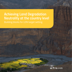 Achieving Land Degradation Neutrality at the country level