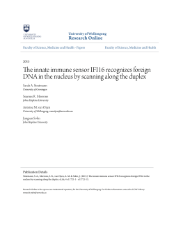 The innate immune sensor IFI16 recognizes foreign DNA in the