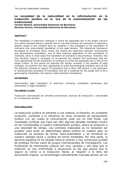 La necesidad de la naturalidad en la reformulaci&oacute;n en la traducci&oacute;n