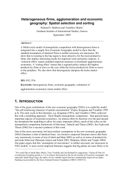 Heterogeneous firms, agglomeration and economic geography