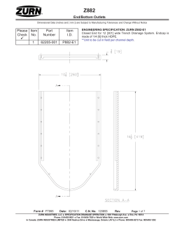 End/Bottom Outlets 1 Please Item Part Item Check No. Number I.D.