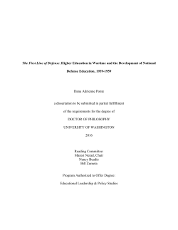 The First Line of Defense: Higher Education in Wartime and the