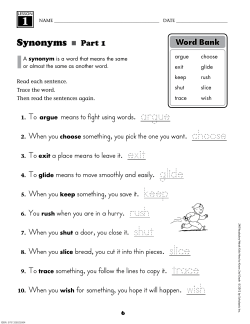 Synonyms Part 1
