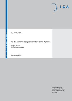 On the Economic Geography of International Migration