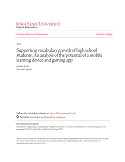 Supporting vocabulary growth of high school students: An analysis