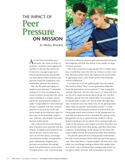 Peer Pressure - Association of Christian Schools International