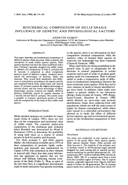 BIOCHEMICAL COMPOSITION OF HELIX SNAILS: INFLUENCE OF