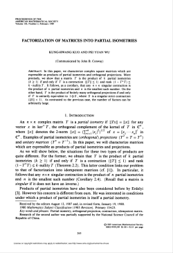 factorization of matrices into partial isometries