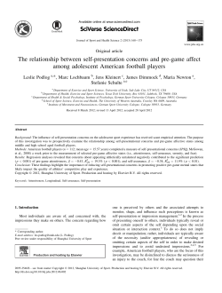 The relationship between self-presentation concerns and pre