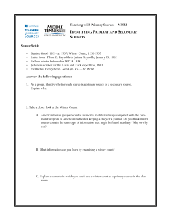 IDENTIFYING PRIMARY AND SECONDARY SOURCES