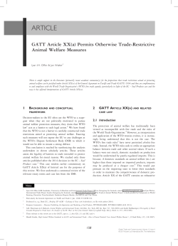 GATT Article XX(a) - Eurogroup for Animals