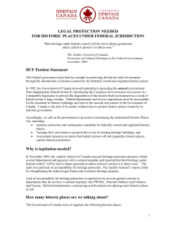 Legal Protection Needed for Historic Places Under Federal